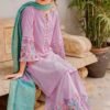 Dhanak 3pc Embroidered Dress with Printed Wool Shawl