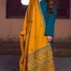 ASLING 3PC Dhanak Suit with Printed Soft Wool Shawl