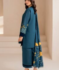 BAROQUE 3PC Dhanak Embroidered Fabric
