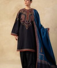 3PC Fancy Linen Suit with Printed Soft Wool Shawl