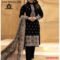 Bareeze's 3PC Dhanak suit features intricate embroidery on the front, sleeves, and shawl, paired with a plain back and trouser. Includes a daman embroidered patch for added elegance, perfect for winter festivities.