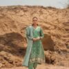 3PC Dhanak Embroidered Suit with Printed Wool Shawl