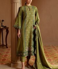 Green Oasis - 3PC Dhanak Embroidered Suit