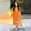 OMAL 3PC Dhanak Orange Dress with Tie & Dye Shawl