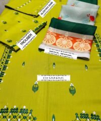 URGE 3Pc Dhanak Embroidered Suit with Dhanak Printed Shawl
