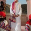 Dhanak 3PC Embroidered Suit with Printed Wool Shawl