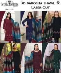 3PC Dhanak Suit with 3D Barosha Print Shawl