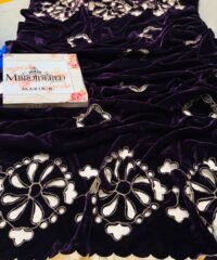 MARIA B Velvet Cutwork Shawl