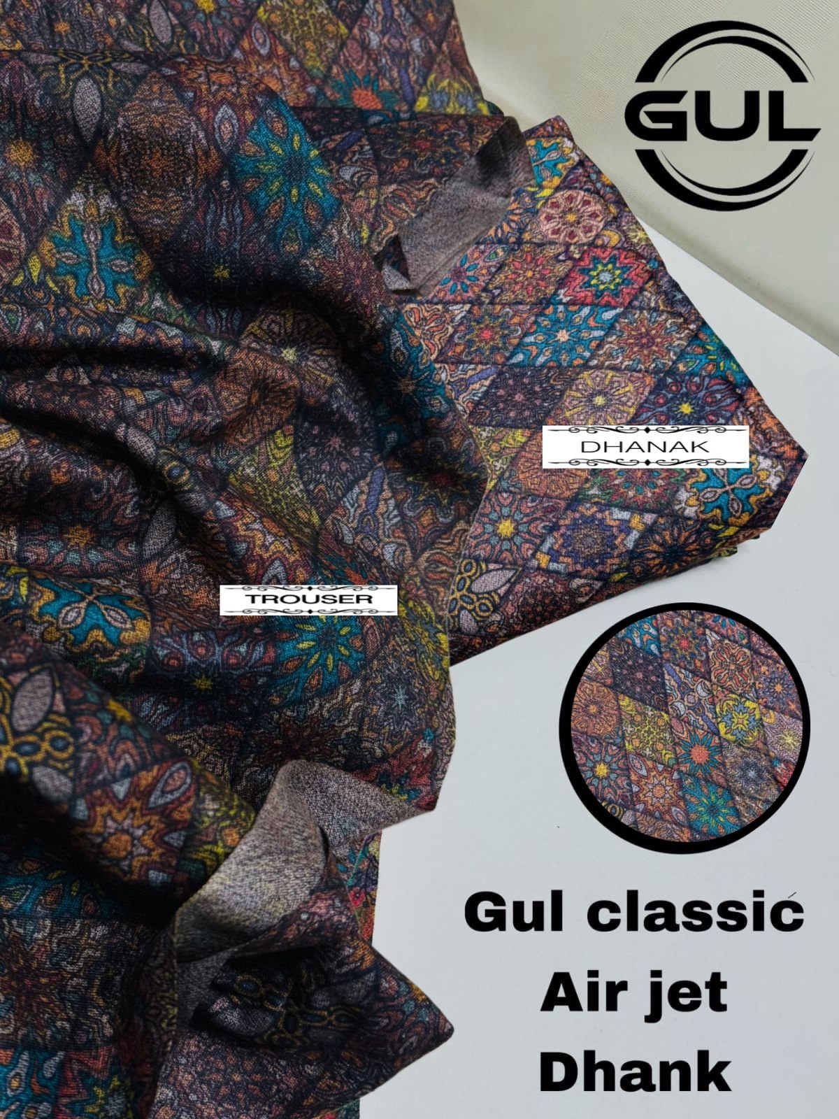 GUL 2PC Dhanak Printed Suit