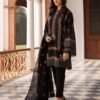 3 Piece Embroidered Lawn Suit With Bamber Chiffon Embroidered Dupatta