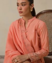 Lawn 3pcs Embroidered Dress with Bamber Chiffon Embroidered Dupatta