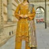 Clay Brown Lawn Suit with Printed Monark Voil Dupatta