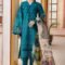 3Pc Lawn Embroidered Shirt with Printed Voil Dupatta