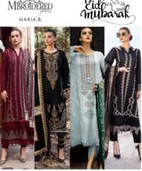 Embroidered MARIA B 3Pc Suit with Printed Tarkashi Monark Dupatta
