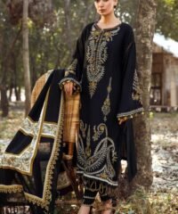 Embroidered MARIA B 3Pc Suit with Printed Tarkashi Monark Dupatta